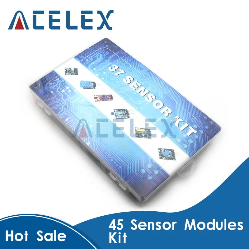 

For arduino 45 in 1 Sensors Modules Starter Kit better than 37in1 sensor kit 37 in 1 Sensor Kit UNO R3 MEGA2560