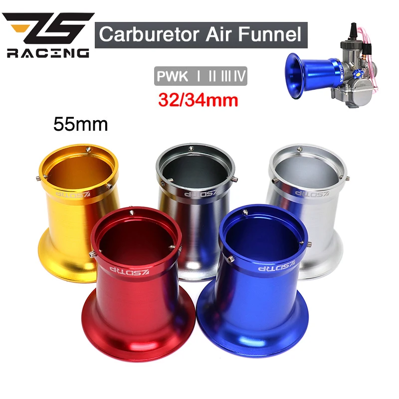 Фильтр ZS Racing 55 мм для мотоцикла воздушный фильтр модификации PWK Keihin Koso oko Mikuni 32 34 Carb