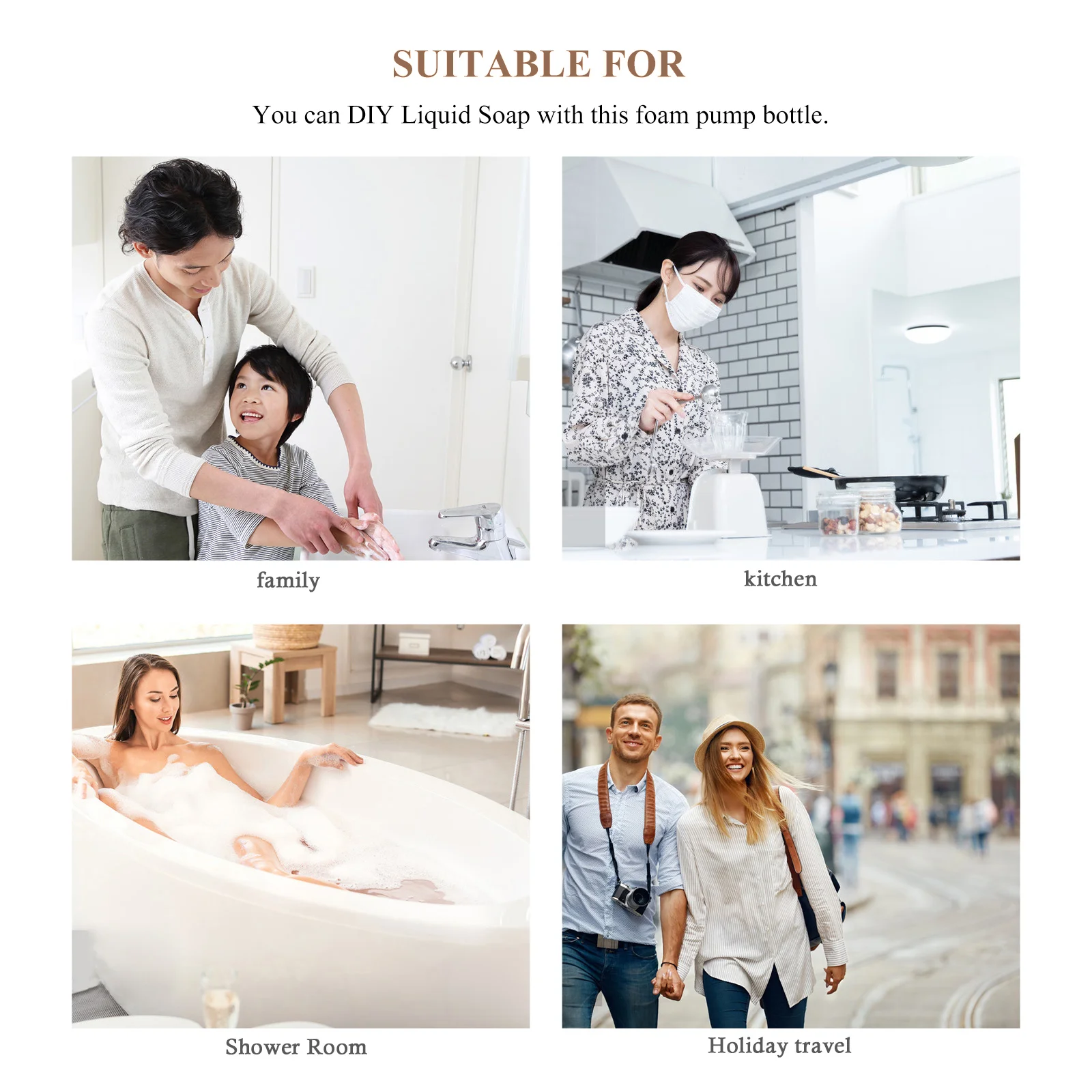 3 шт. пузырьковая бутылка мини-бутылки для пены дорожный шампунь насос ручной