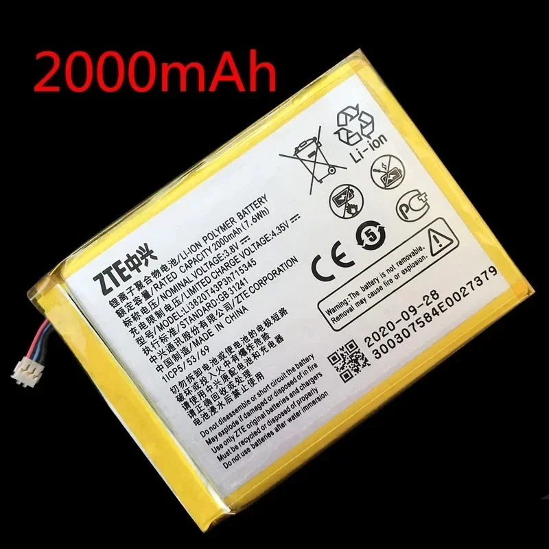 Фото Новый аккумулятор Li3820T43P3h 715345   Для ZTE Grand S Flex MF910 MF910S MF910L MF920 MF920S MF920W+ MEGAFON MR150-2-5 MTC 835F №2