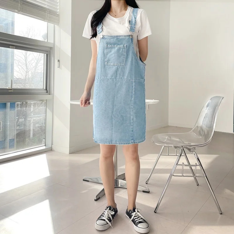 

Saw Clothes Women's Cochas Denim suspenders Mini Dress