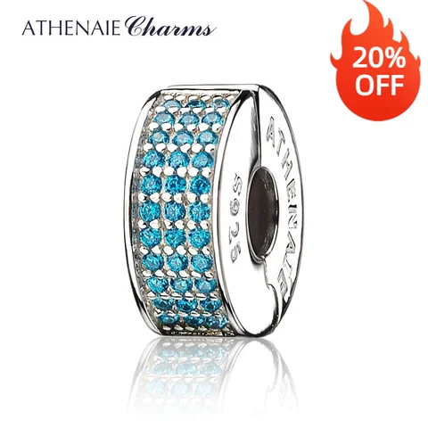 ATHENAIE 926 серебряный зажим проложить CZ Эмаль Шарм Подходит Для Всех европейских браслетов ожерелье