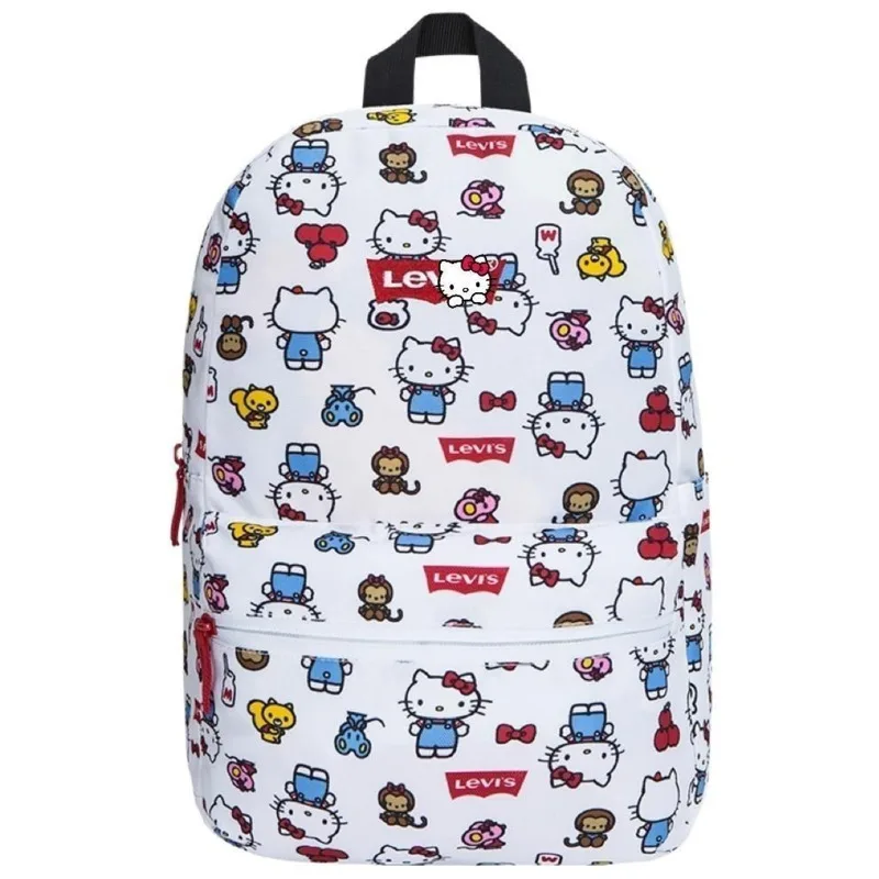 Sanrio Hello Kitty Backpack Women Kawaii Aesthetic Shoulder Bag Y2k Girl Casual School Fashion Notebook Zipper Travel Backpacks images - 6