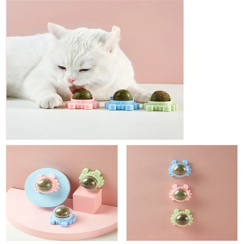 

360° Rotation Natural Catnip Pet Roducts Cat Toys Chewing Toy Accessories Kitten Edible Treating Cleaning Teeth Teasing Supplies