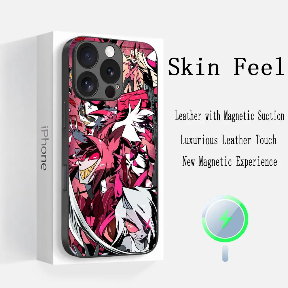 Чехол для телефона Dark Hazbin Hotel с аниме-принтом iPhone 16 15 14 13 12 11 Plus Pro Max чехол Magsafe из
