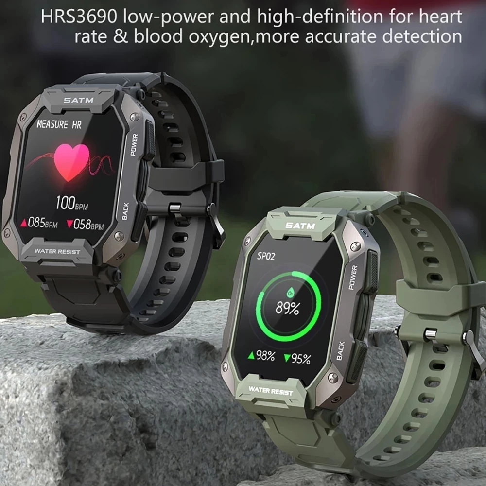 2022 Luxury military sport Men's Smart watch Men 5ATM Waterproof Blood pressure Heart rate monitor Bluetooth Smartwatch For Men enlarge