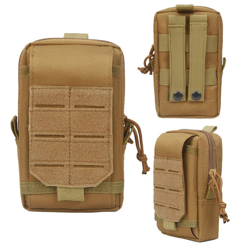 Tactical Outdoor Hiking Travel Mobile Phone Pouch Waist Bag Cellphone Holder Vest Pack Military Molle Pouch