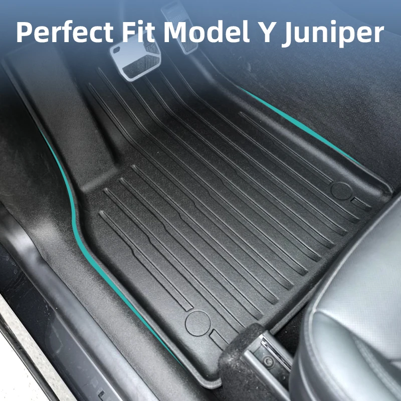 Фото Коврики для Tesla Model Y Juniper 2025-2026, аксессуары, противоскользящий водонепроницаемый грузовой коврик, коврик из ТПЭ для модели Y Juniper №2