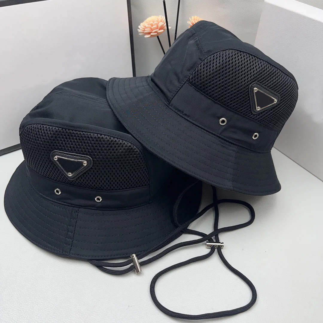

Summer Designer Bucket Hat Woman Men's Fisherman Sun Hat Panama Hat Fishing Hiking Breathable Net Quick-drying Nylon Big Hat