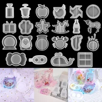 quicksand pendant epoxy resin mold animal shaker jewelry casting crystal silicone mold for diy rsein making jewelry mold tool