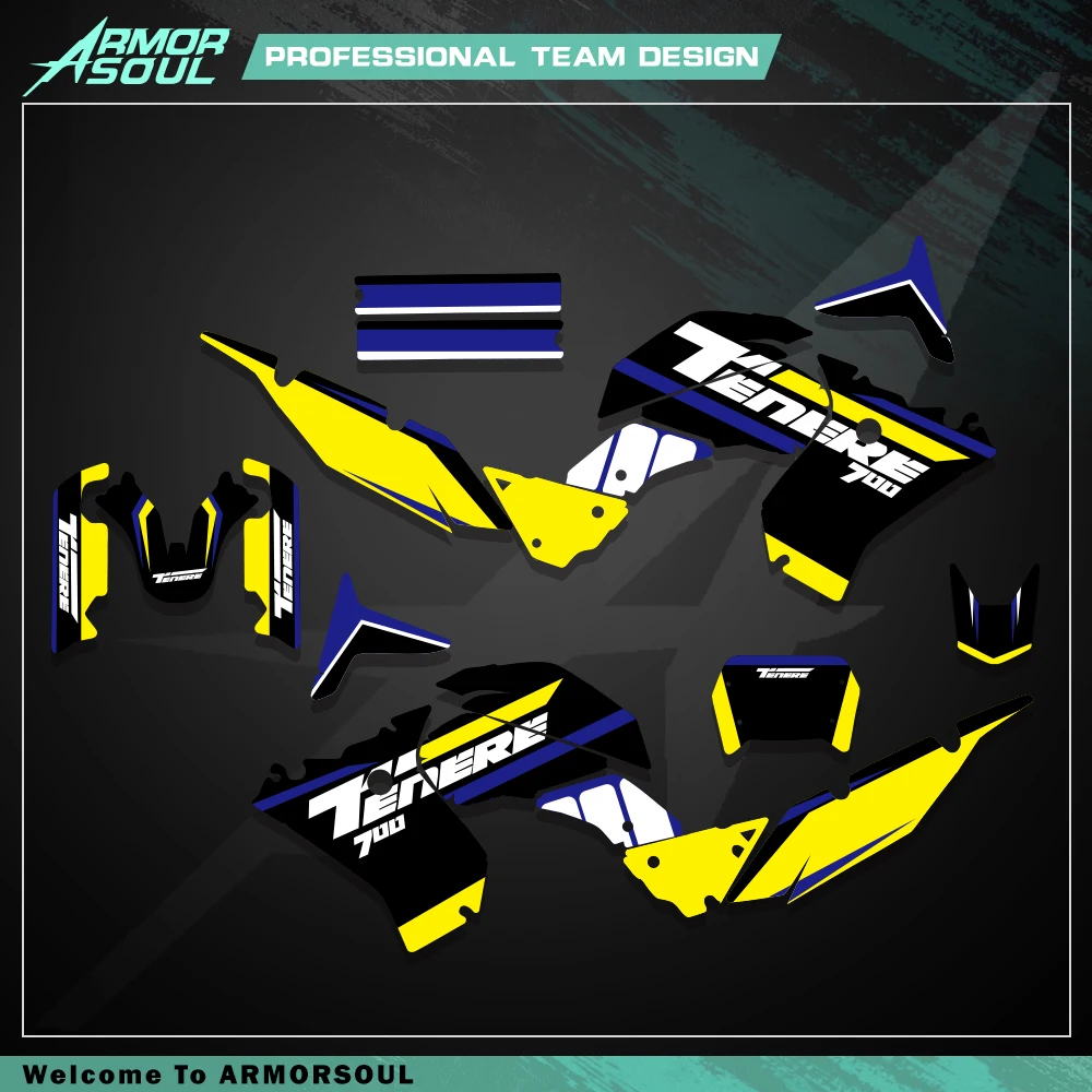 Armorsoul пользовательский мотоцикл команда графика фоны наклейки для YAMAHA TENERE T 700 T7
