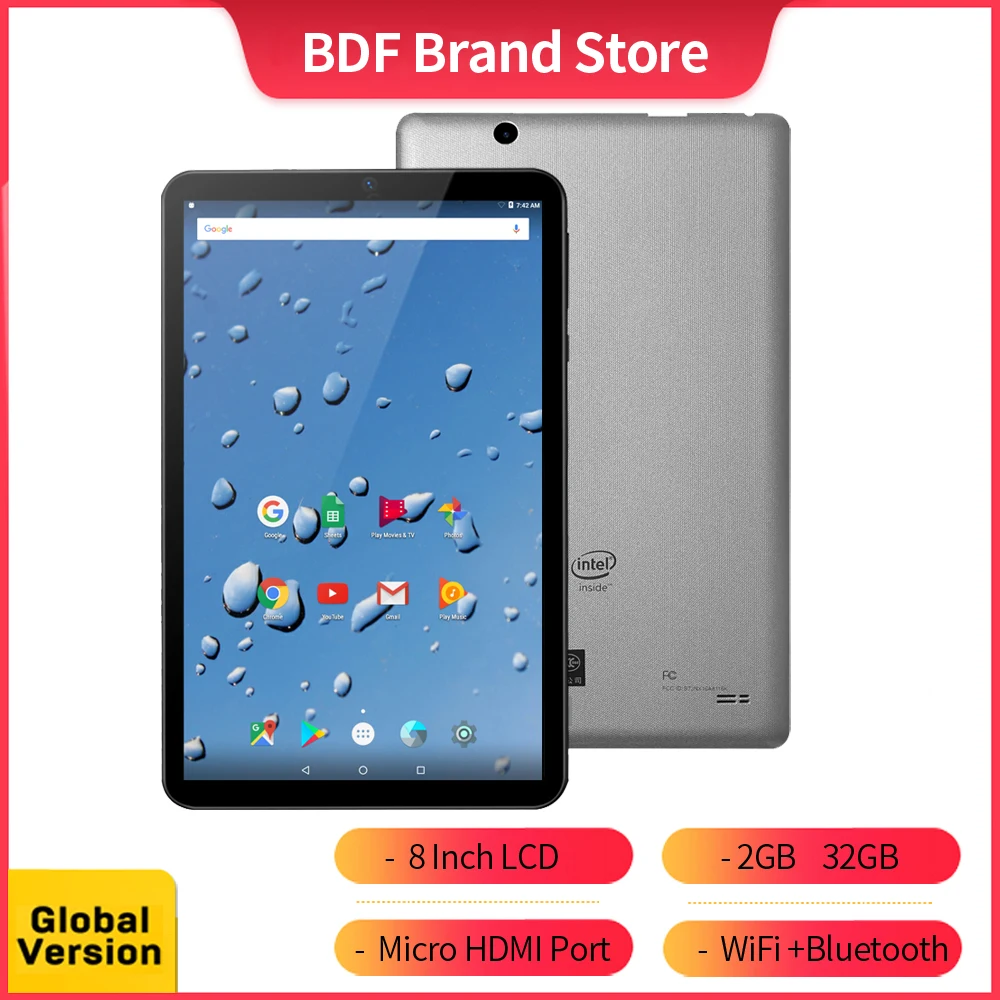 BDF 8 Inch Android 6 WiFi Version Tablet Pc Android Tablets Pc 2GB 32GB Dual Camera  WiFi Bluetooth