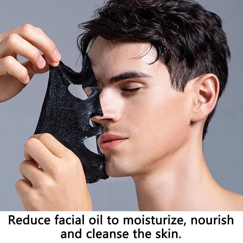 Бамбуковая маска для удаления черных точек лица контроль жирности угольная