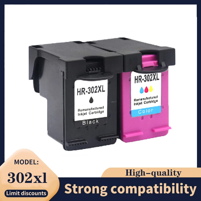 

Vilaxh Compatible for HP 302 XL Ink Cartridge Deskjet 2130 2135 1110 3630 3632 3830 3831 3833 4650 4654 4657 4510 Printer