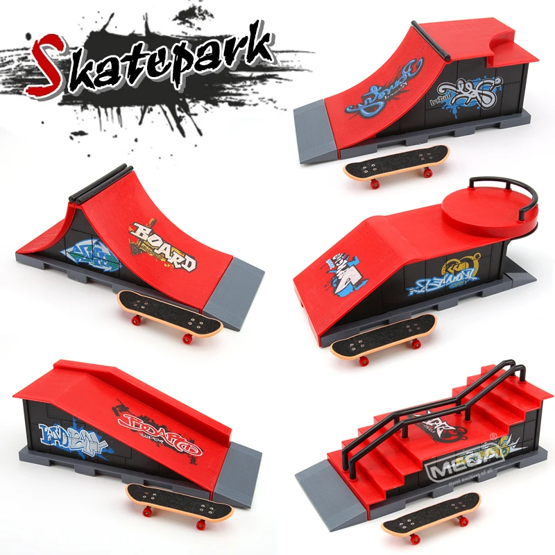 With Skate Park Ramp Parts Children Gift Set Parks For Finge