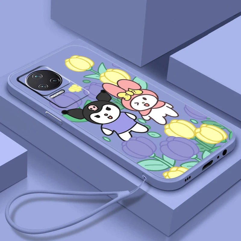 

Pochacco Sanrio Anime Girl Case For Xiaomi Redmi K50 K40 Gaming K30 K20 Pro 5G 10X 9T 9A 9C 9 8 Liquid Rope Phone Cover Core