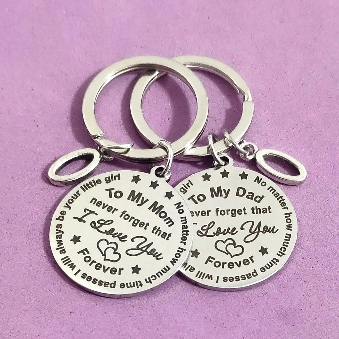 

Father's Day Carabiner for Keys Thanksgiving to Dad Mom Gift 26 Letters Keyring Stainless Steel Be Your Girl Creative Holder