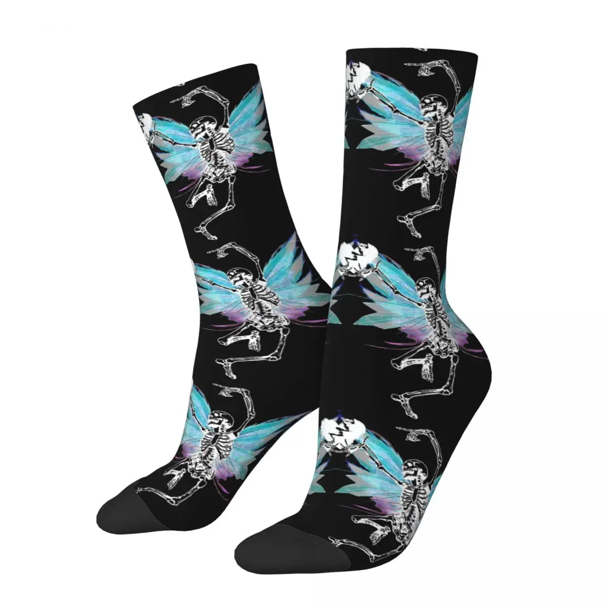 

Hip Hop Vintage Butterfly Men's Socks Skeleton Fairy Grunge Fairycore Aesthetic Gothic Cottagecore Seamless Printed Crew Sock