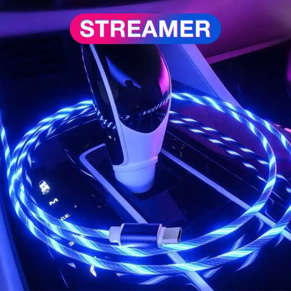 USB-кабель для быстрой зарядки со светящимся кабелем