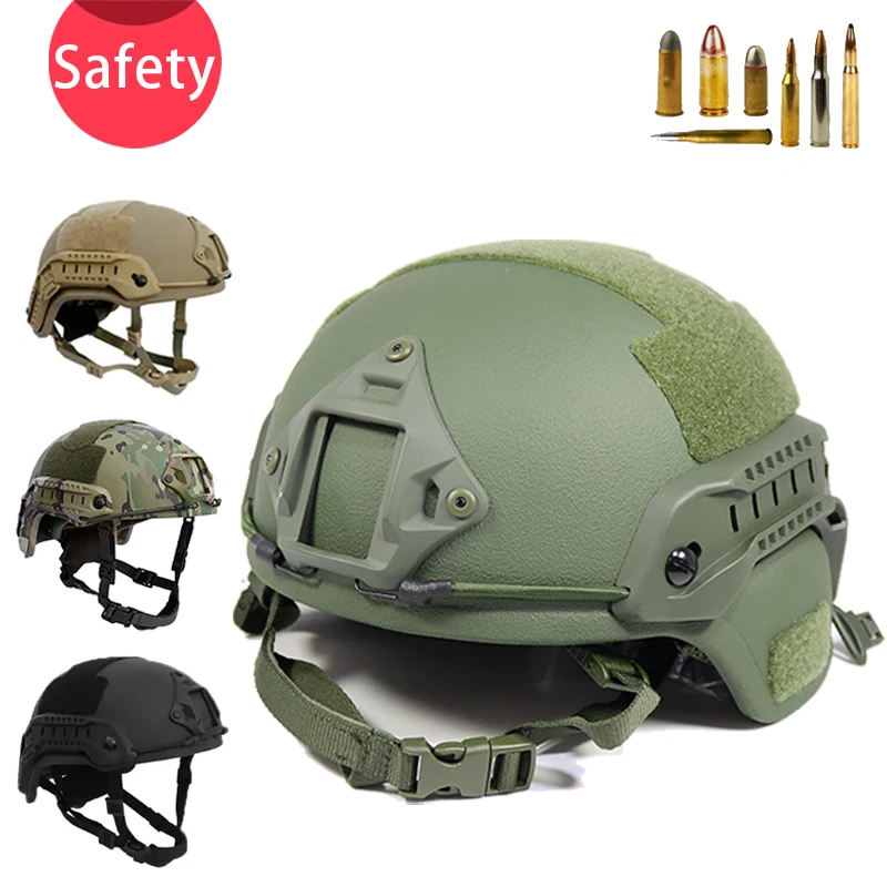 

Защитный реальный Пуленепробиваемый Шлем NIJ IIIA, 5-летняя гарантия, баллистический Тактический шлем UHMWPE PE Aramid PASGT MICH, быстрый пуленепробиваемый шлем