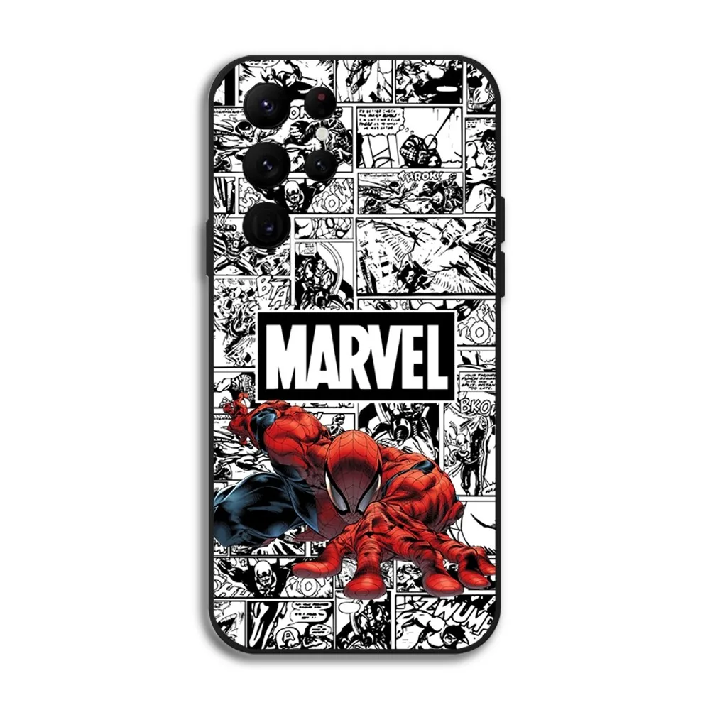Spider Man VS Venom Phone Case For Samsung Galaxy S25 S24 S22 S23 Ultra S21 S20 Plus 5G Protective Silicone Funda