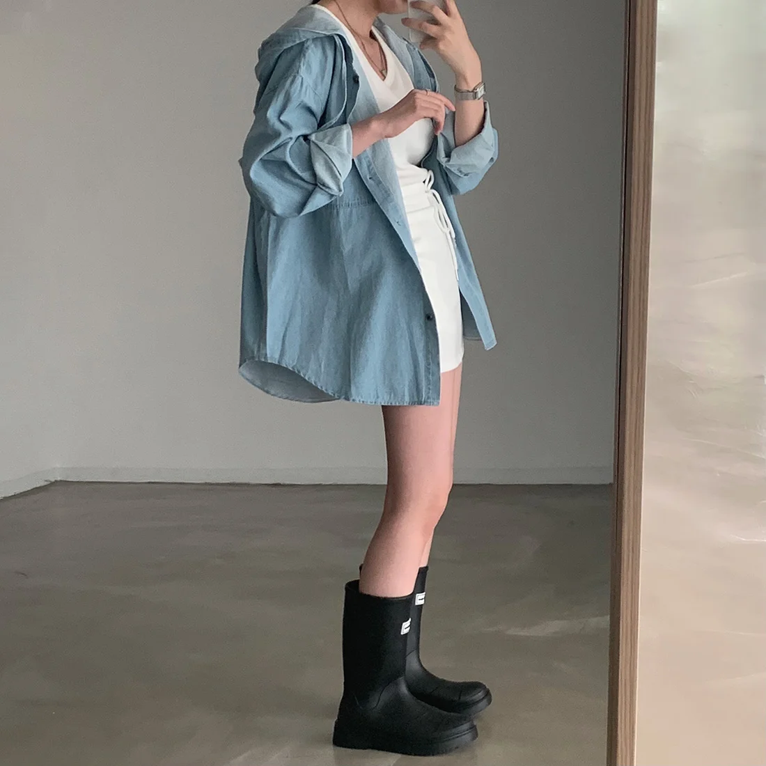 

Свободная Женская Повседневная Уличная одежда, джинсовые куртки, модная верхняя одежда с длинным рукавом, пальто для женщин, оптовая продажа