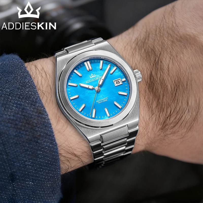 AddiesKin автоматические часы для мужчин 39 мм гильоше швабра циферблат с сапфировым стеклом Miyota 9015 водонепроницаемые светящиеся механические часы (art.: 3920d425f0c71) - 3920d425f0c71