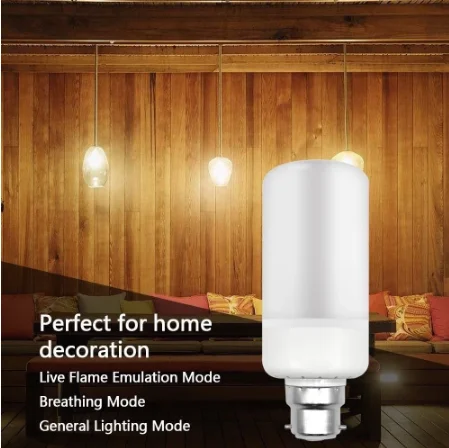 Новая светодиодная лампочка E27 с эффектом пламени лампочка-кукуруза B22 Мерцающая