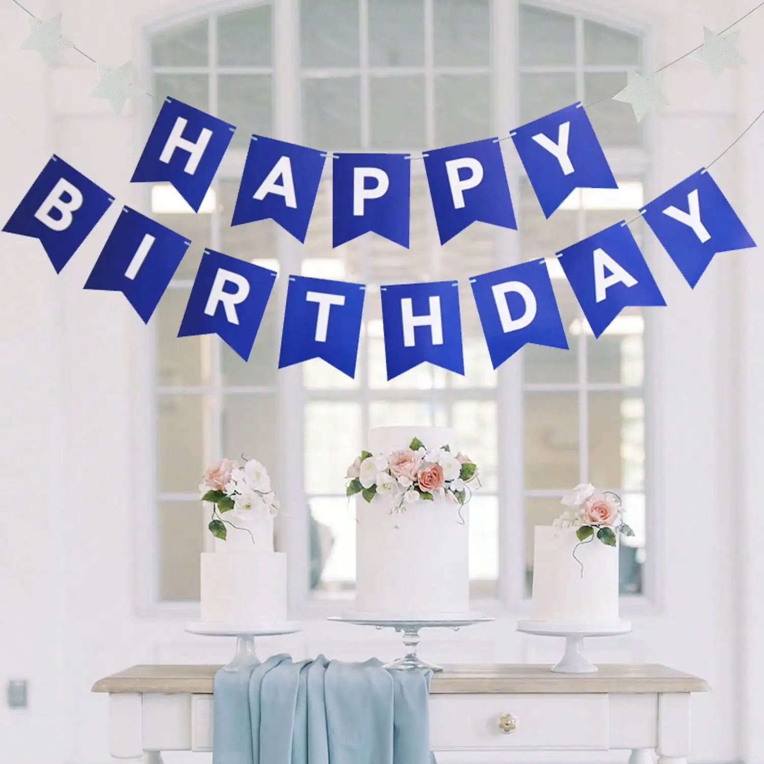 Украшение для вечеринки в честь Дня Рождения голубой фетровый баннер на день
