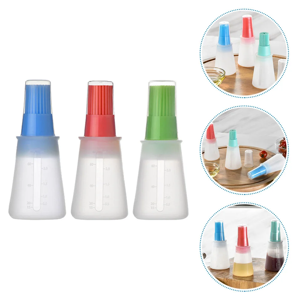 

Brush Oil Bottle Silicone Basting Sauce Bbq Dispenser Pastry Marinade Honey Barbeque Dropper Containers Kitchen Barbecue Bottles
