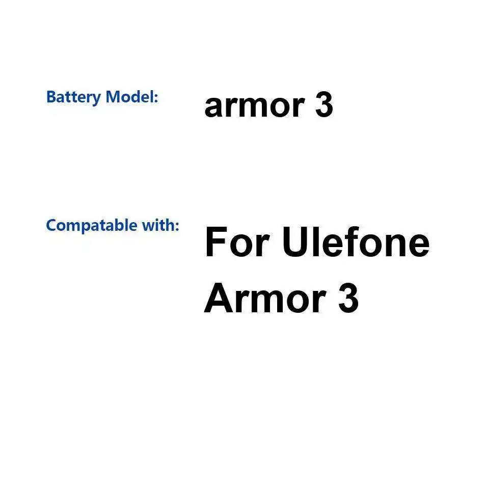 Фото Высокоэффективный аккумулятор 10300 мАч для Ulefone Armor 3: надежная батарея для мобильного телефона №3
