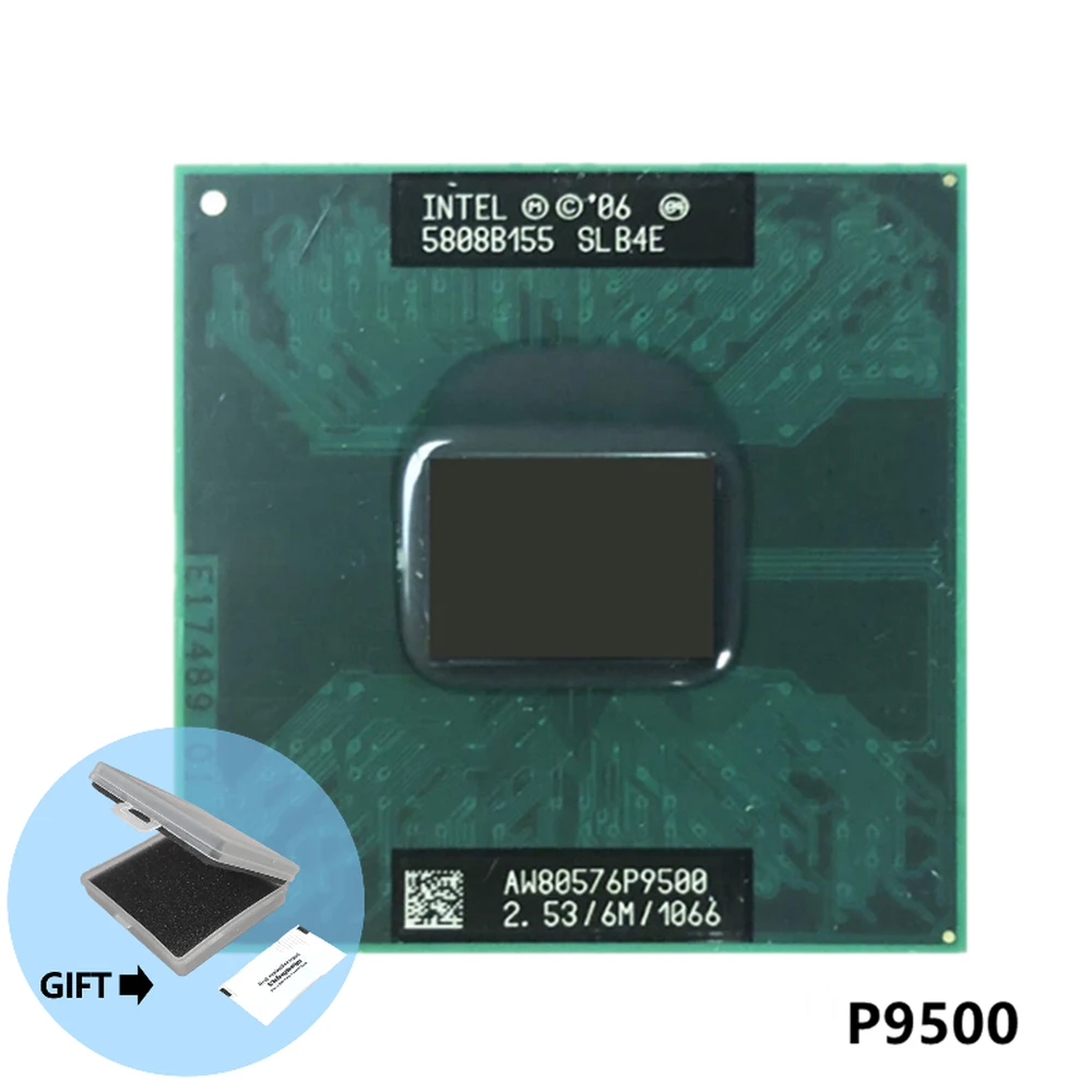 

Процессор Intel Core 2 Duo Mobile P9500 SLB4E SLGE8 2,5 ГГц двухъядерный двухпотоковый ЦПУ Процессор 6 Мб 25 Вт PGA478