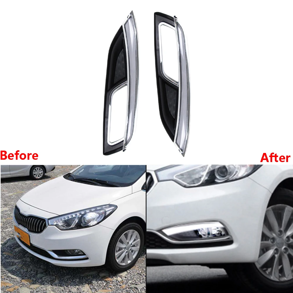 Дневные Противотуманные фары для Kia K3 Forte 2013 2014 2015 дневные ходовые огни с