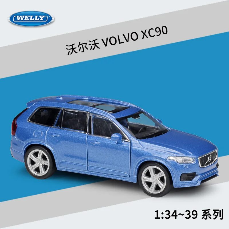 

WELLY 1/36 Scale Car Model Toys VOLVO XC90 SUV Pull Back Diecast Metal Car Model Toy For Gift,Children,Collection,Decoration