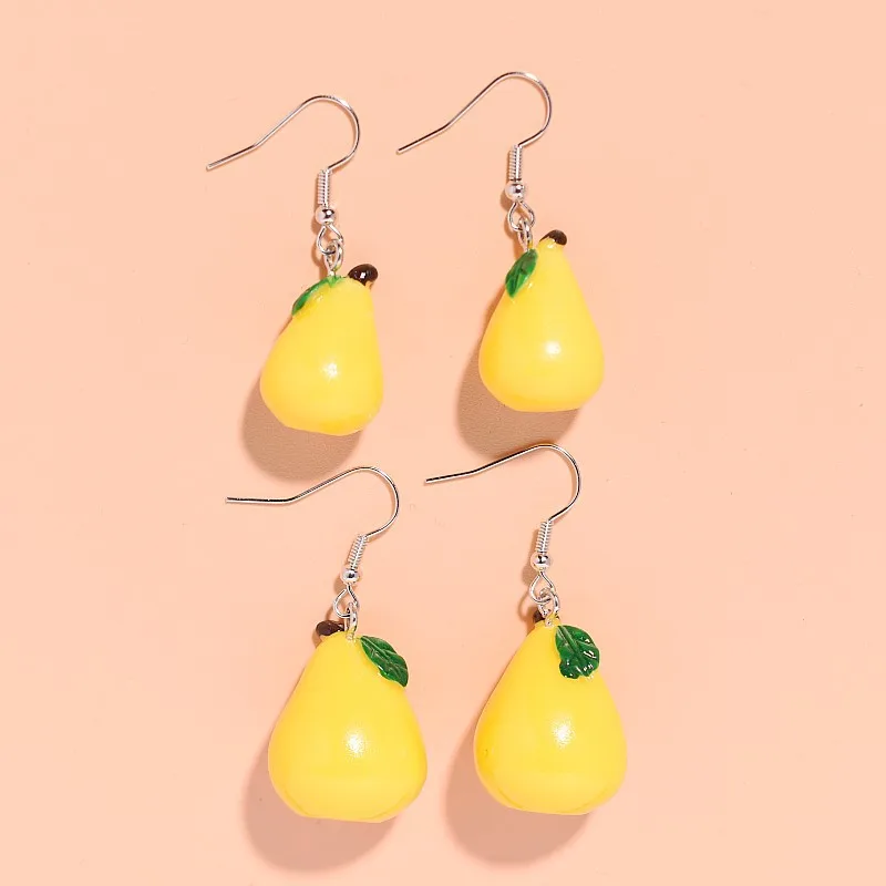 

Novel Pear Charms Earrings Fashion Pendant Jewelry Accessories Dangle Earrings for Women Girls Birthday Party Gifts