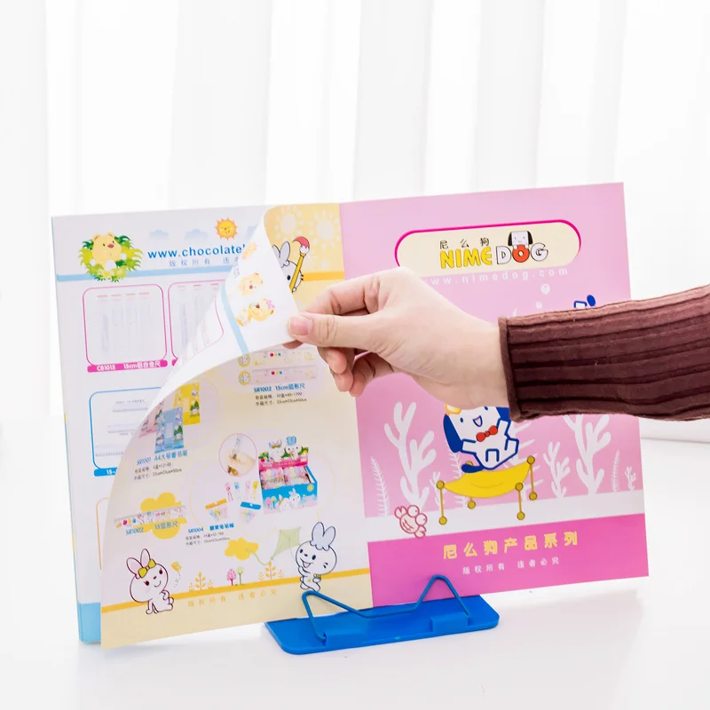 

1 Pcs Bookends Portable Foldable Adjustable Bookend Stand Reading Book Stand Document Holder Base Reading Book Holder