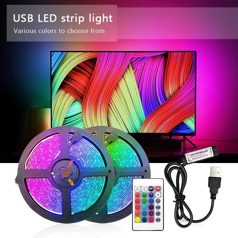 Светодиодная лента Usb Rgb 5 В освещение для лестницы кухни декоративсветильник