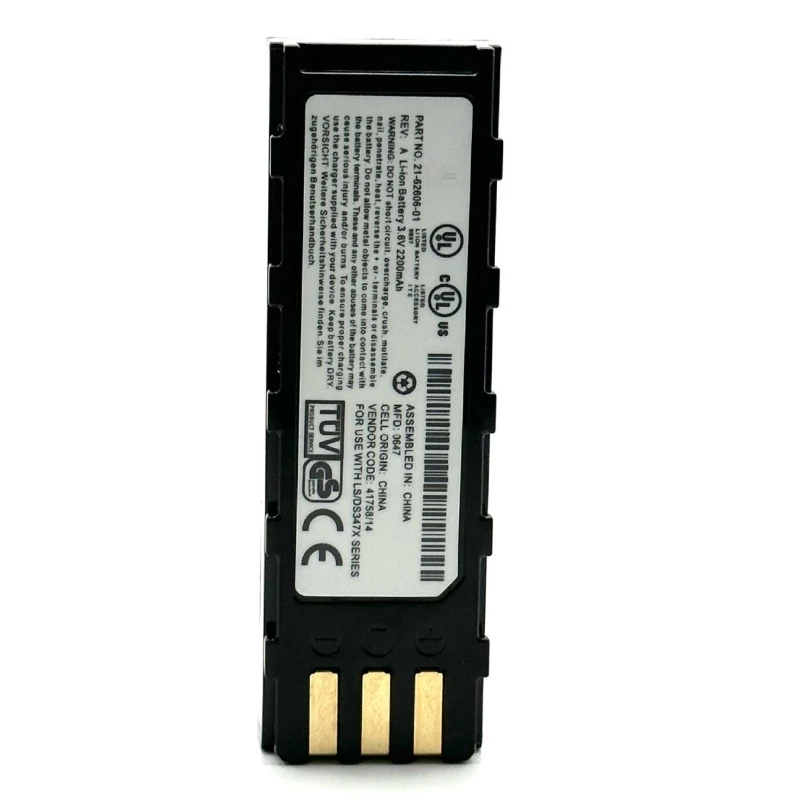 Фото Литий-ионный аккумулятор 3.6V 2200mAh 21-62606-01 для замены в сканерах штрих-кодов Zebra Symbol LS3578, DS3578, LS3478 №4