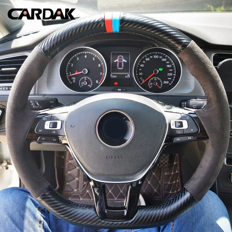 Фото Женская замша CARDAK, черный цвет, для Volkswagen Golf 7 Mk7 Touran, новое поло Jetta Passat B8 Tiguan №1