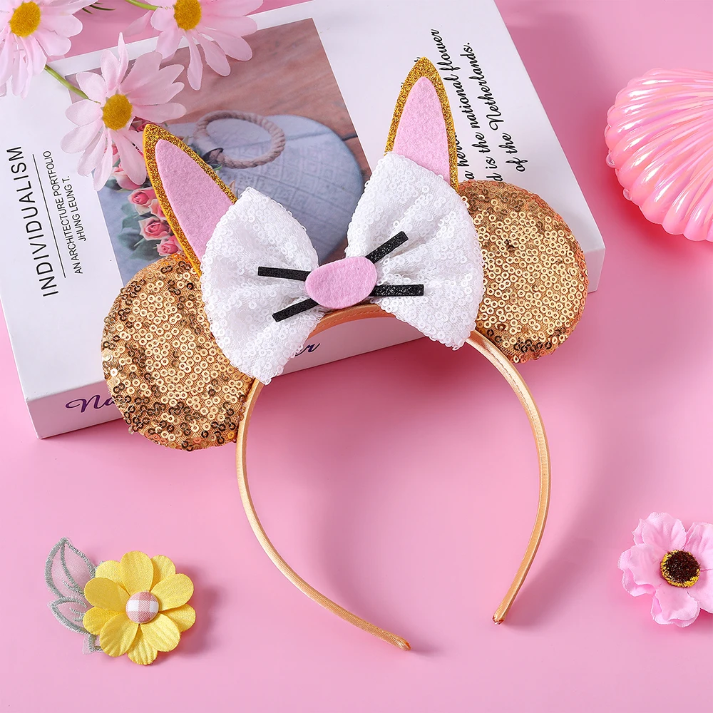 

Customized Mouse Ear Fox Sequins Hair Bow Girl Women Inspired Headband DIY Hairbands Festival Headwear Party Hair Accessories