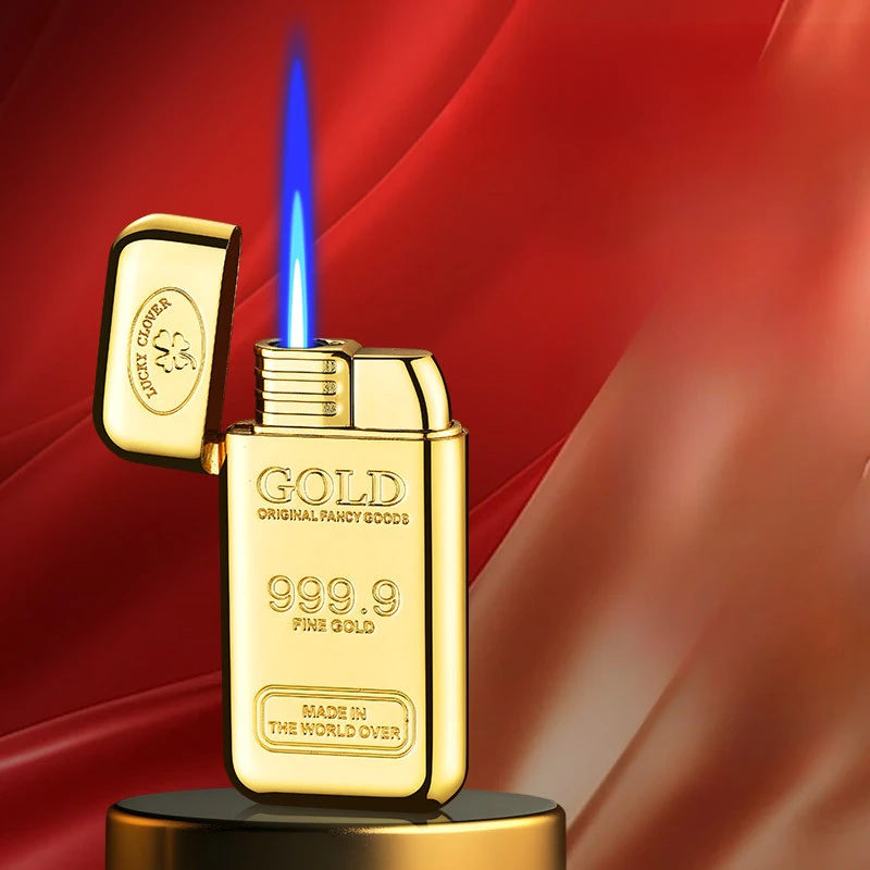 Модная надувная Зажигалка Gold Bar аксессуары для сигарет бутановые газовые