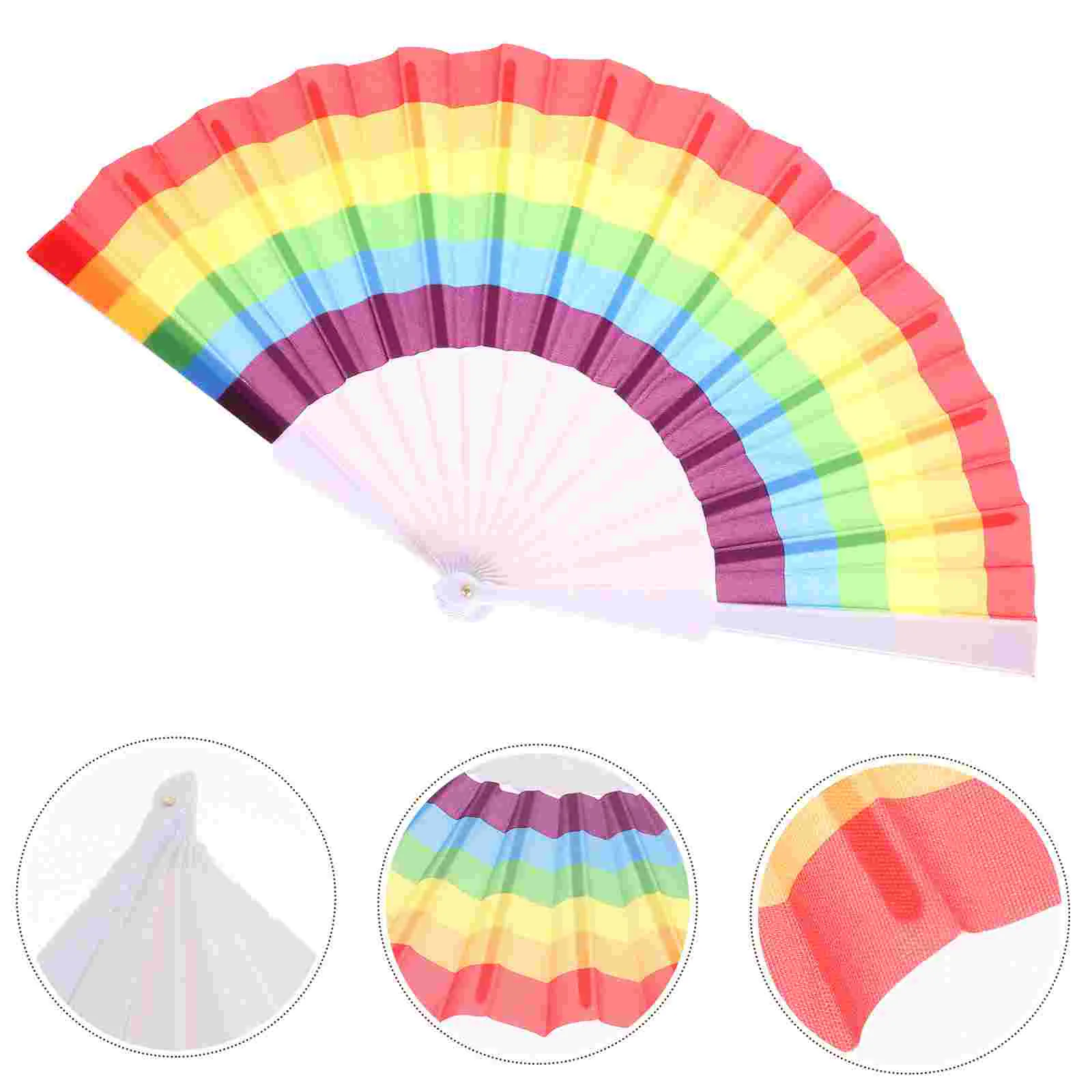 Складной веер ручные веера свадебные сувениры красочные портативные радужные