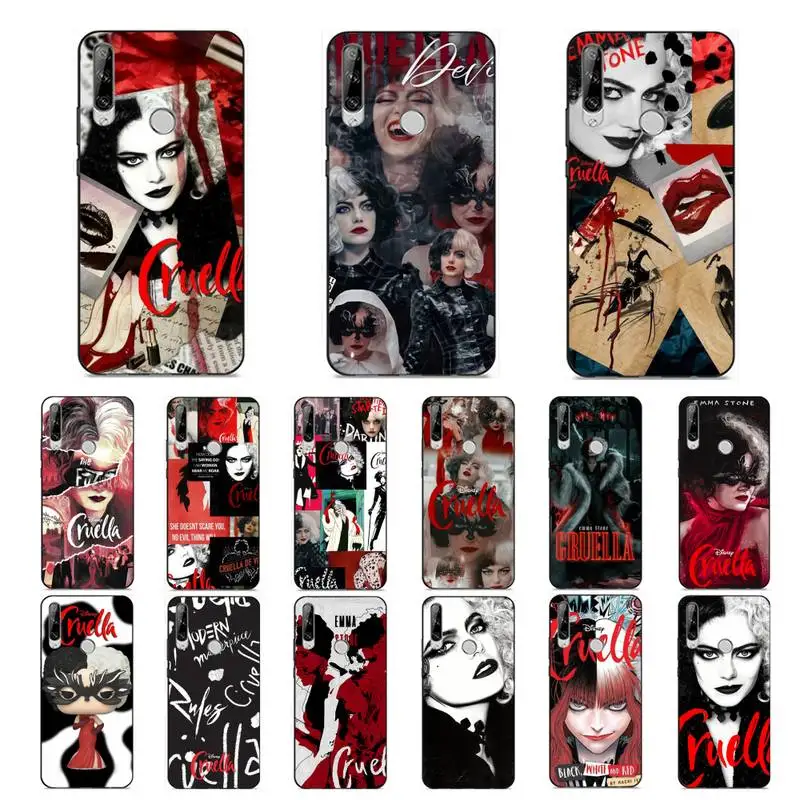 

Disney Modern Movie Bad Girl Cruella Phone Case for Huawei Y 6 9 7 5 8s prime 2019 2018 enjoy 7 plus