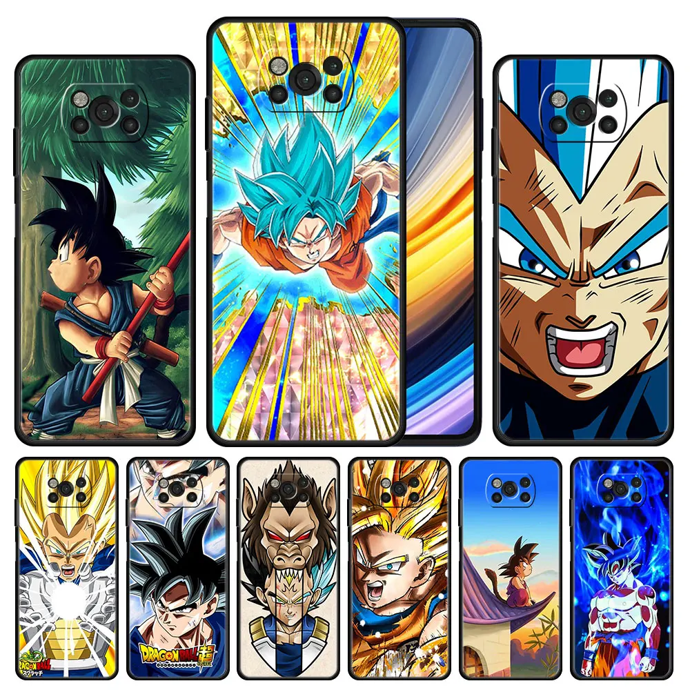 

Case Cover for Xiaomi Poco X3 X4 M3 F1 F2 F3 M3 M4 NFC Redmi K40 K40s K50 11T 12 12X Pro Soft Black Thin Goku Dragon Ball Star
