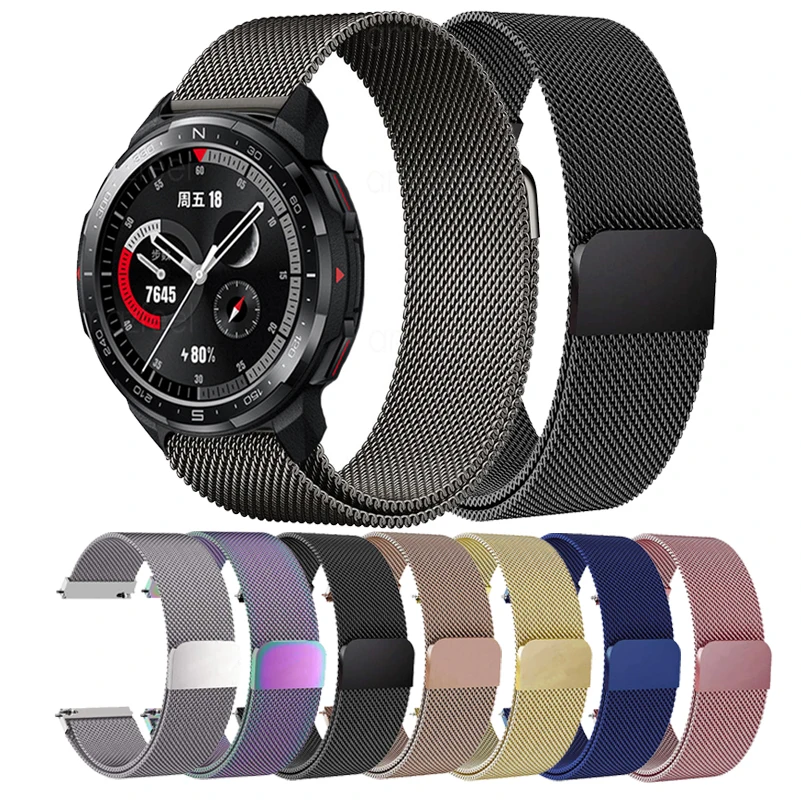 

Металлический ремешок для HONOR Watch GS Pro, магнитный ремешок для часов Honor Magic Watch 2 46 мм 42 мм, браслеты Honor Watch GS3 Wrsitband