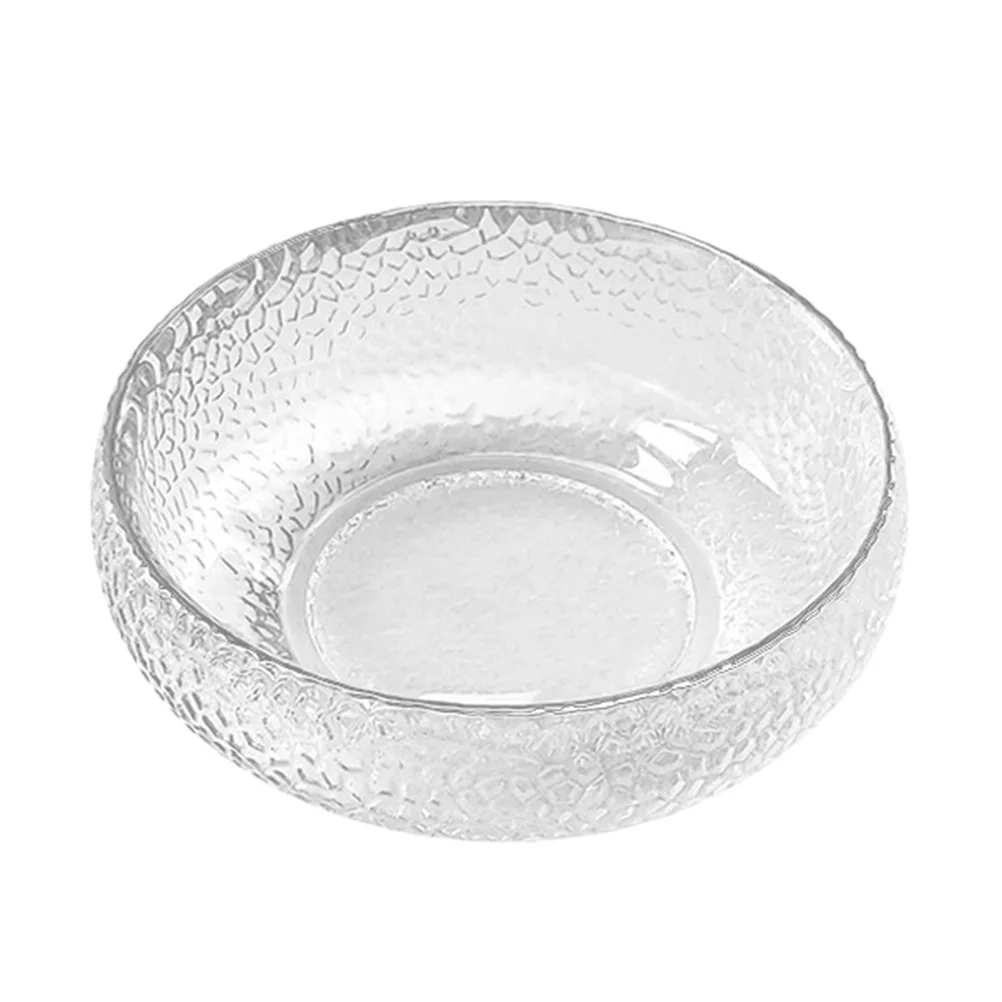 

1pc Household Glass Bowl Dessert Bowl Salad Bowl Kitchen Tableware (Transparent)