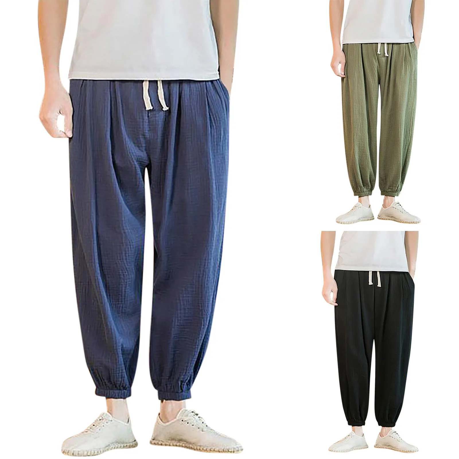 

American Retro Hip Hop Legging Design Sense Of Wide Legged Work Punching Pants Fashion Wind Little House Mens Sports Pants Band