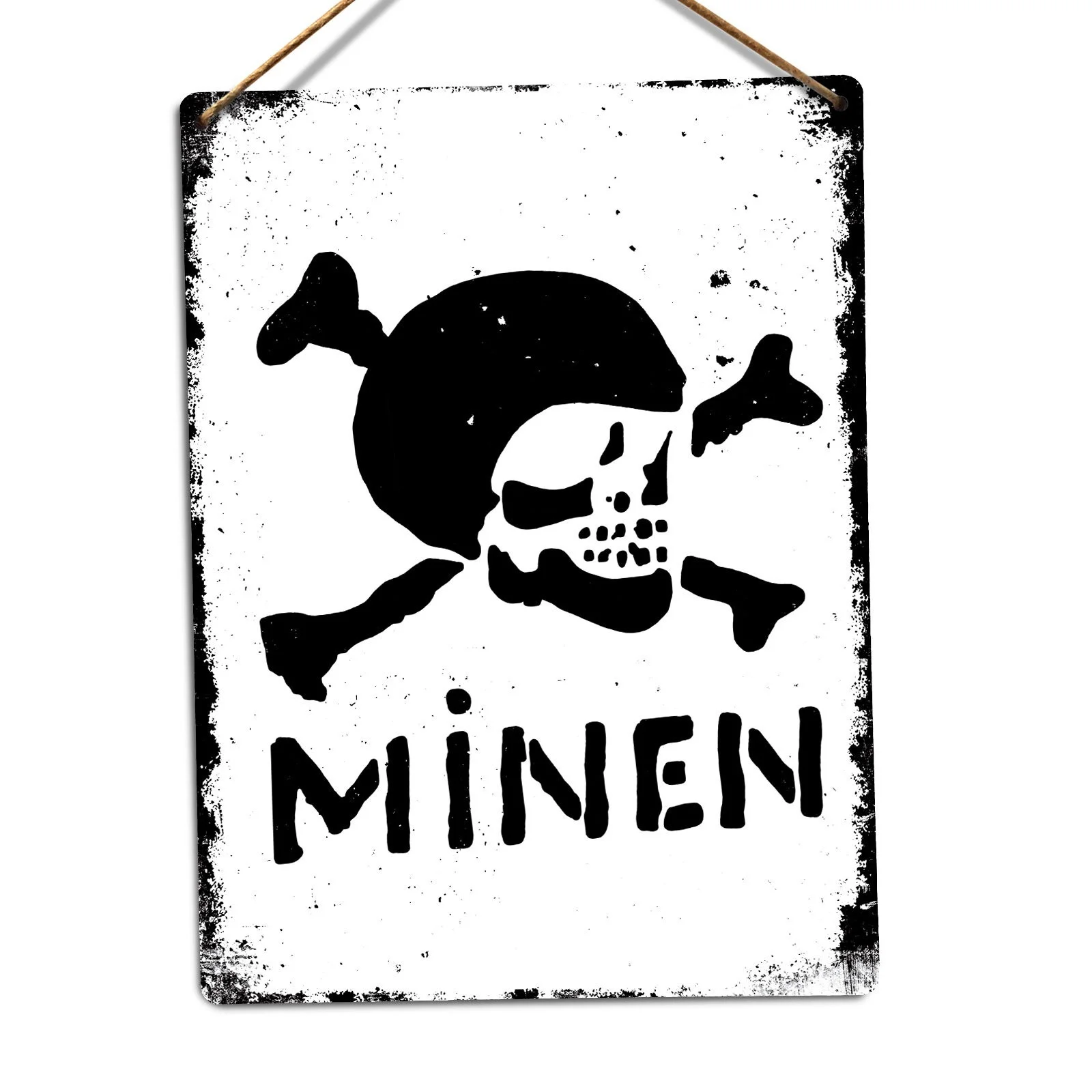 

Minen -Metal Wall Sign Plaque Art- Mine Land War World WW2 WW1 Germany
