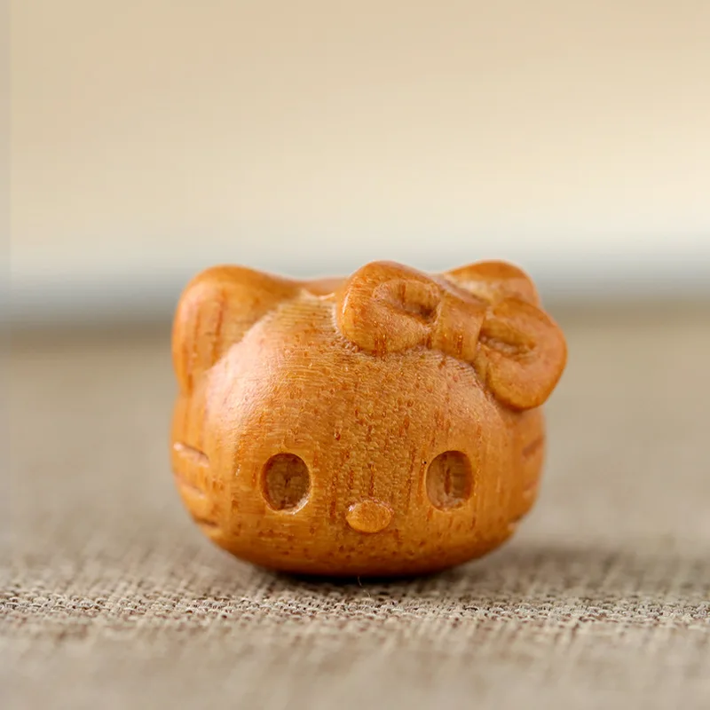 

Sanrio Hello Kitty Hand Carved Accessories Anime Wood Pendant Pterocarpus Indicus Willd Accessories Diy Mascot Kawaii Gift