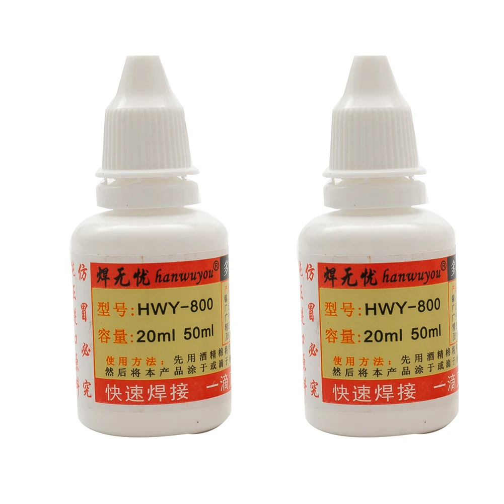 

2pcs 20ml Stainless Steel Liquid Flux Soldering Flux Liquid Solders Water For Stainless Steel Galvanized Sheet/Copper/Iron